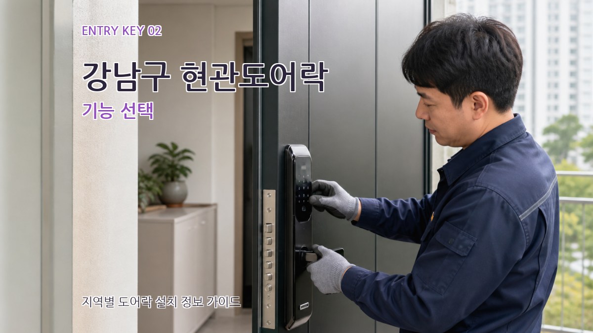 강남구 현관도어락 기능 선택