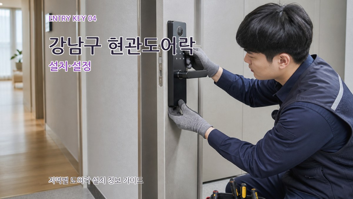 강남구 현관도어락 설치·설정