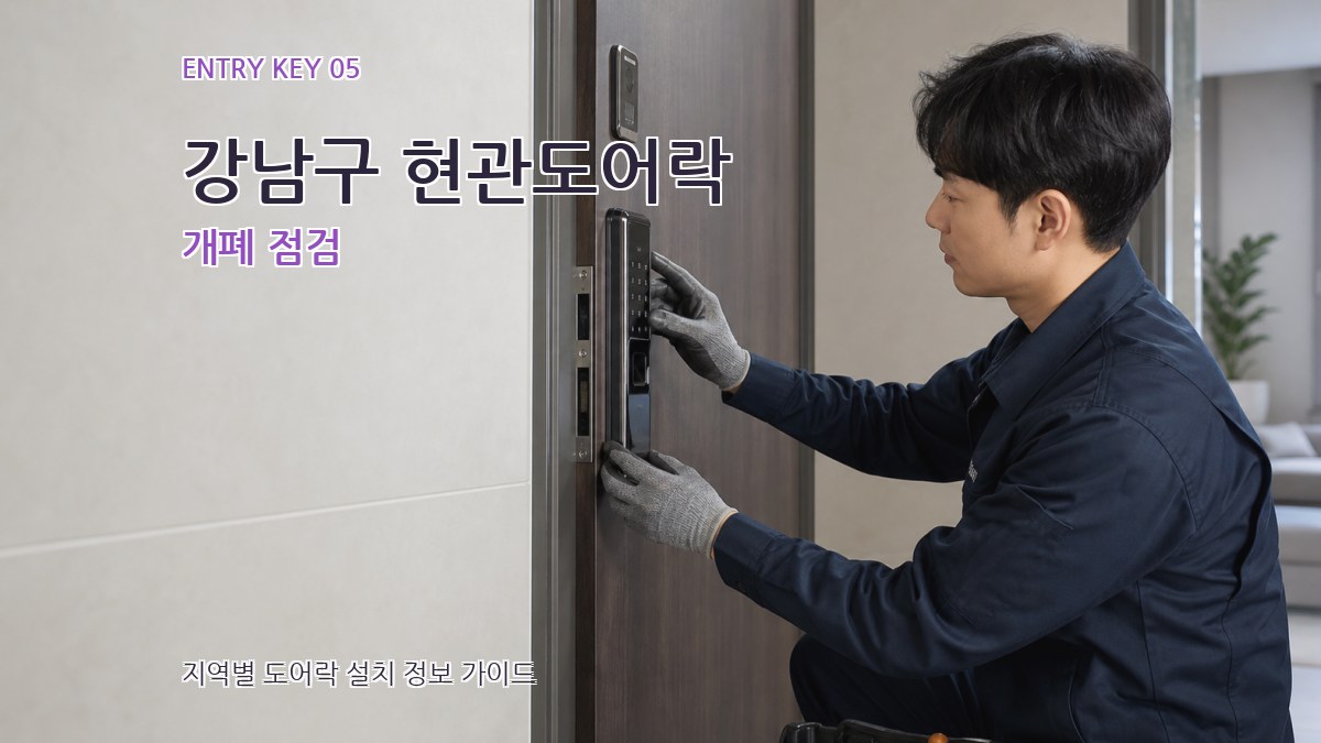 강남구 현관도어락 개폐 점검