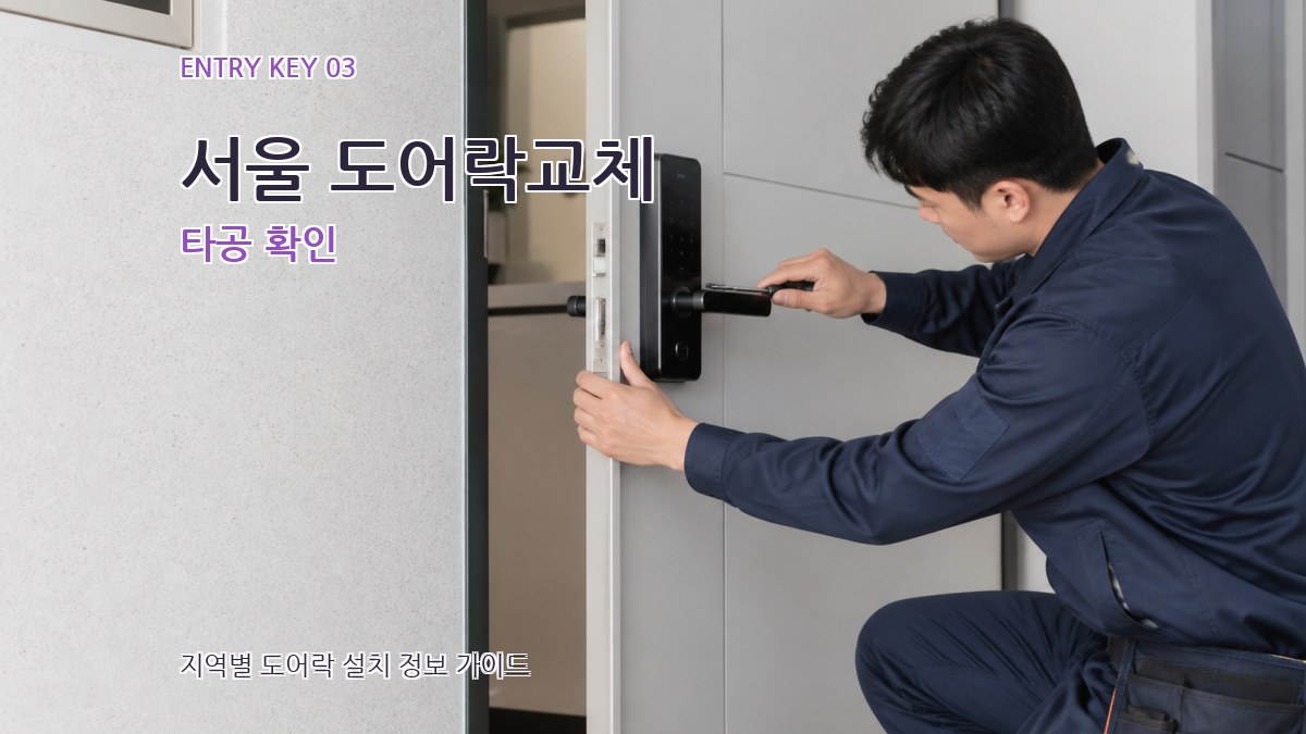 서울 도어락교체 타공 확인