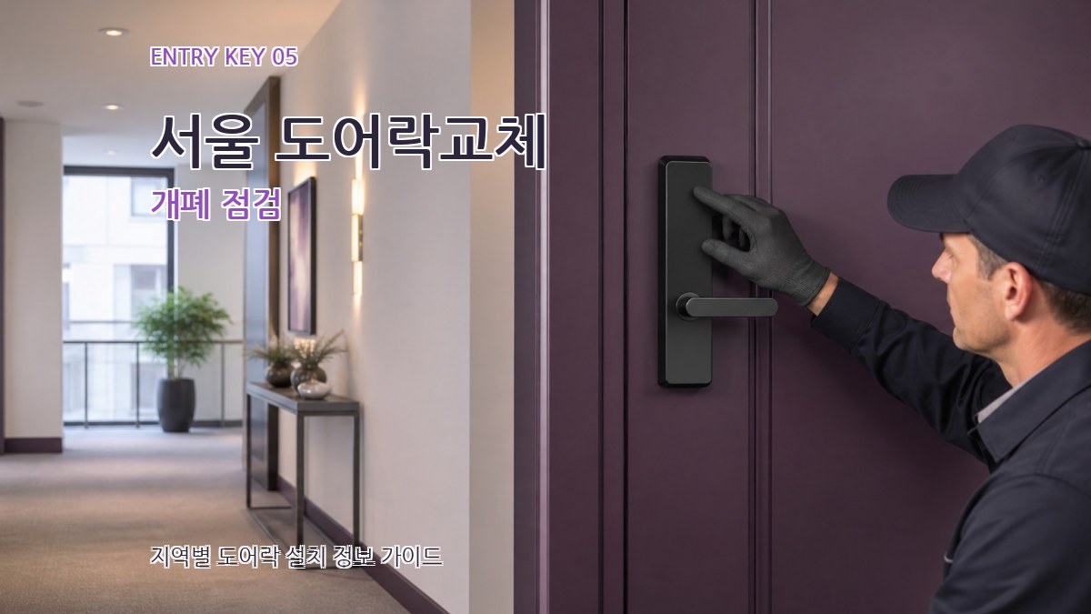 서울 도어락교체 개폐 점검