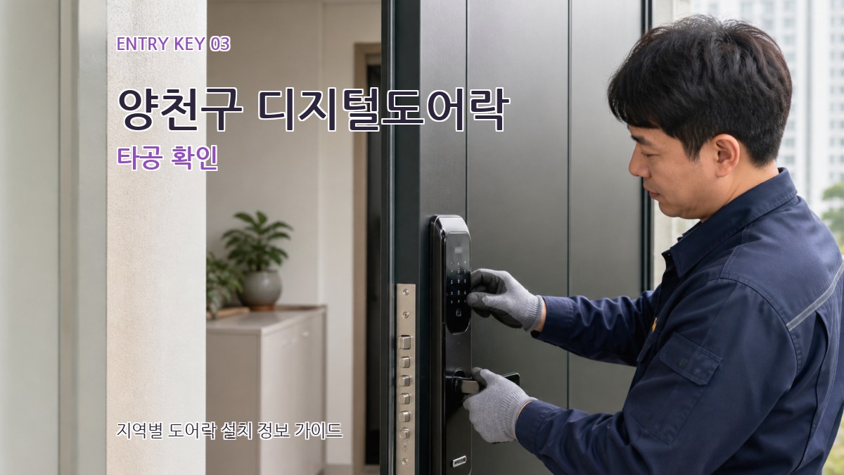 양천구 디지털도어락 타공 확인