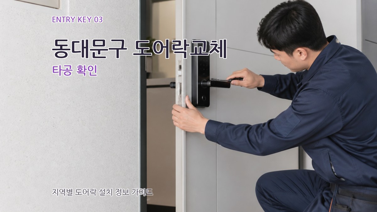 동대문구 도어락교체 타공 확인