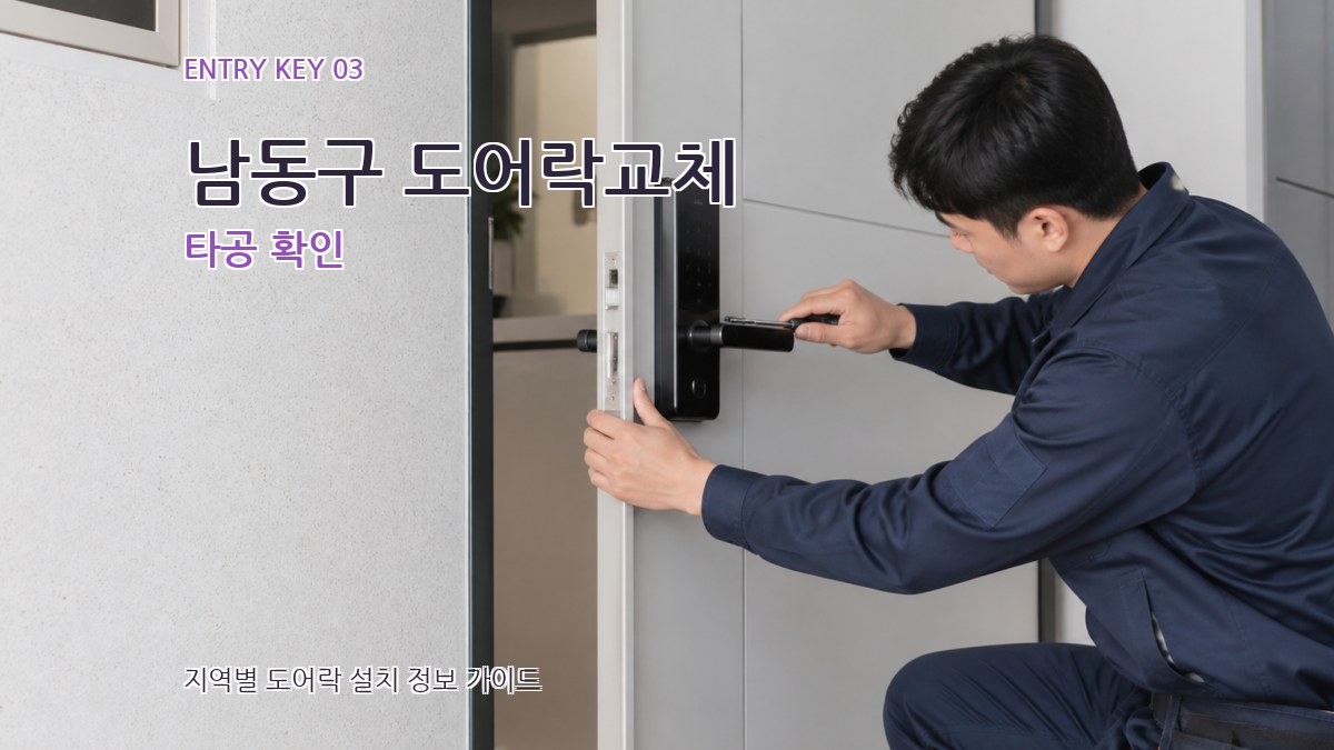 남동구 도어락교체 타공 확인