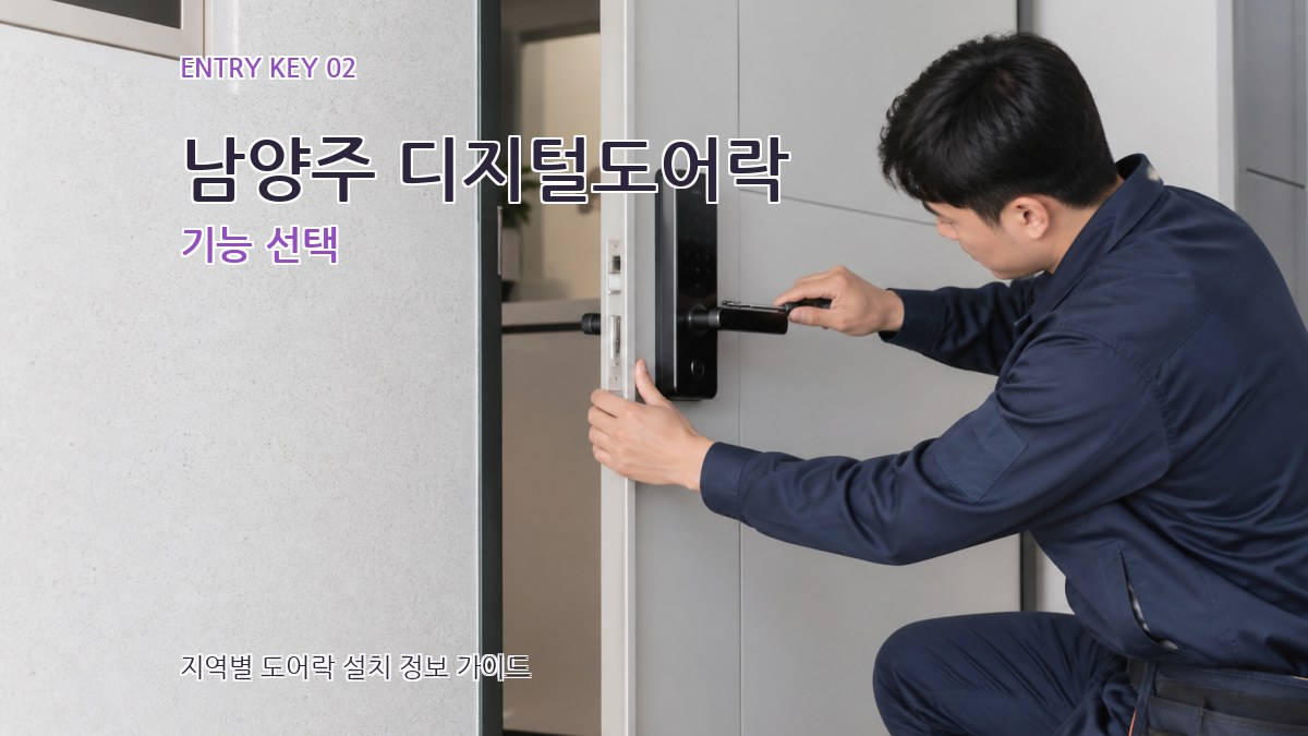 남양주 디지털도어락 기능 선택