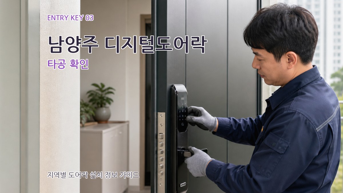 남양주 디지털도어락 타공 확인
