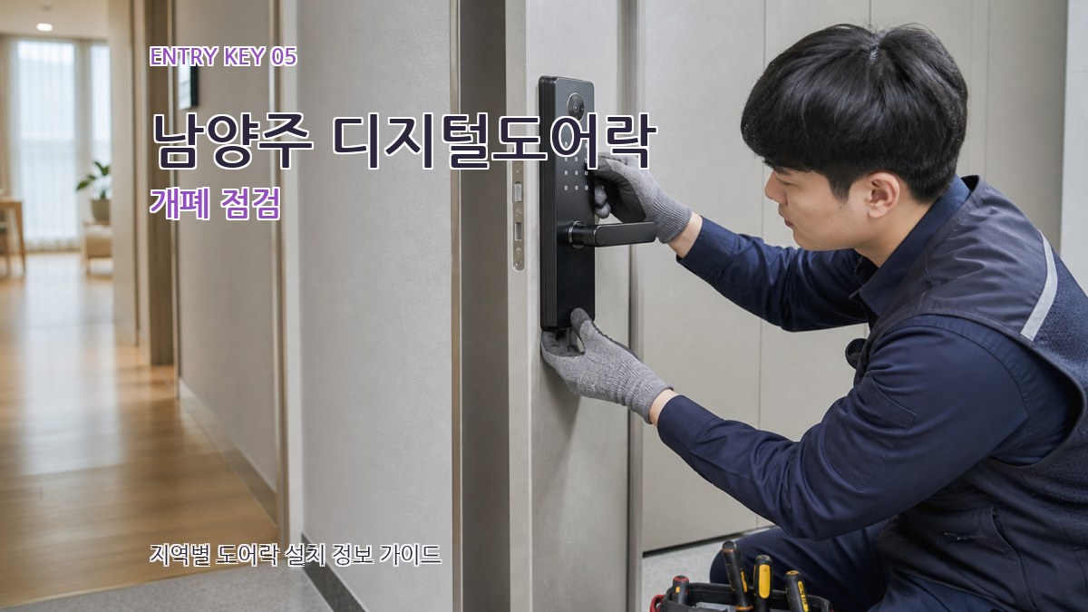 남양주 디지털도어락 개폐 점검