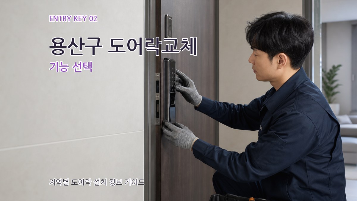 용산구 도어락교체 기능 선택