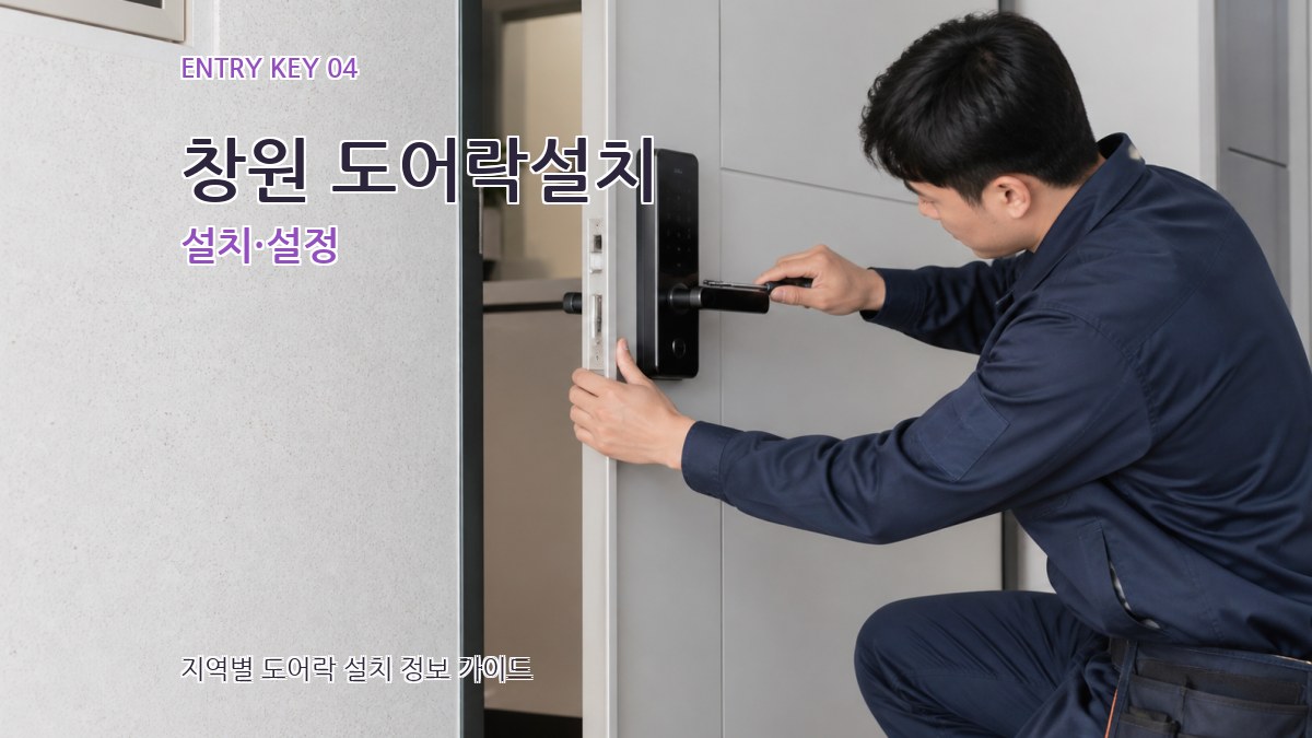 창원 도어락설치 설치·설정