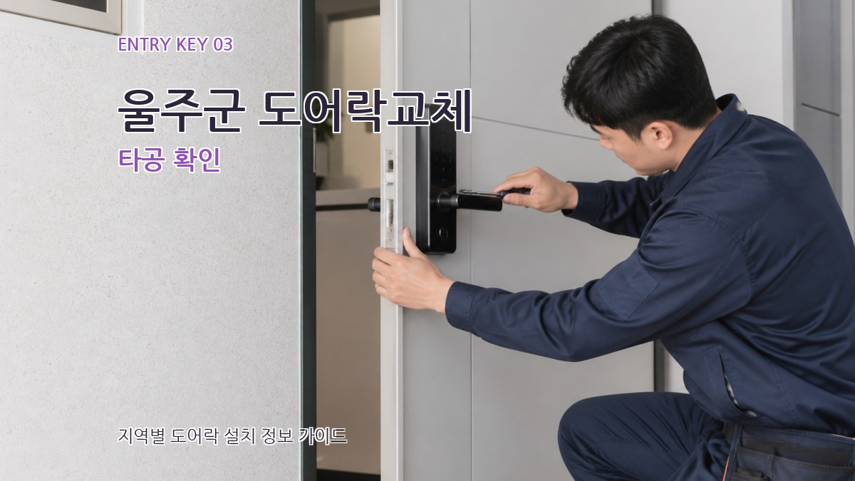 울주군 도어락교체 타공 확인