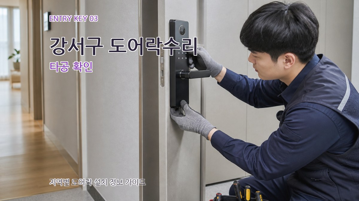 강서구 도어락수리 타공 확인