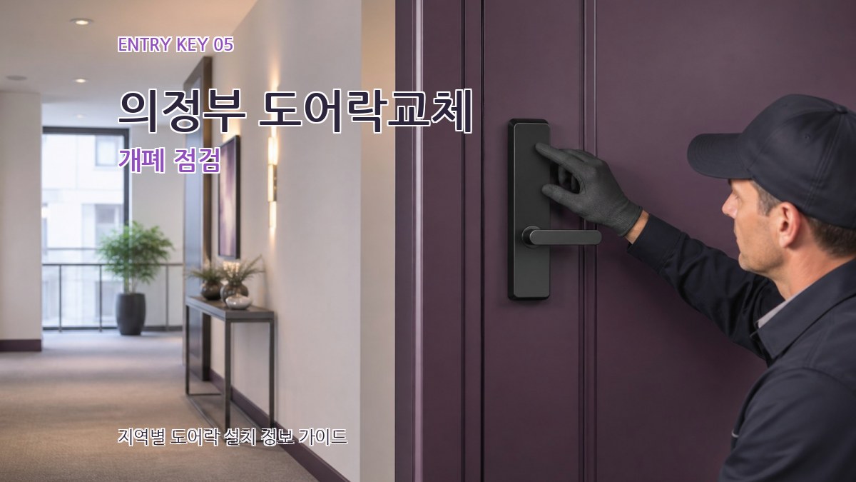 의정부 도어락교체 개폐 점검