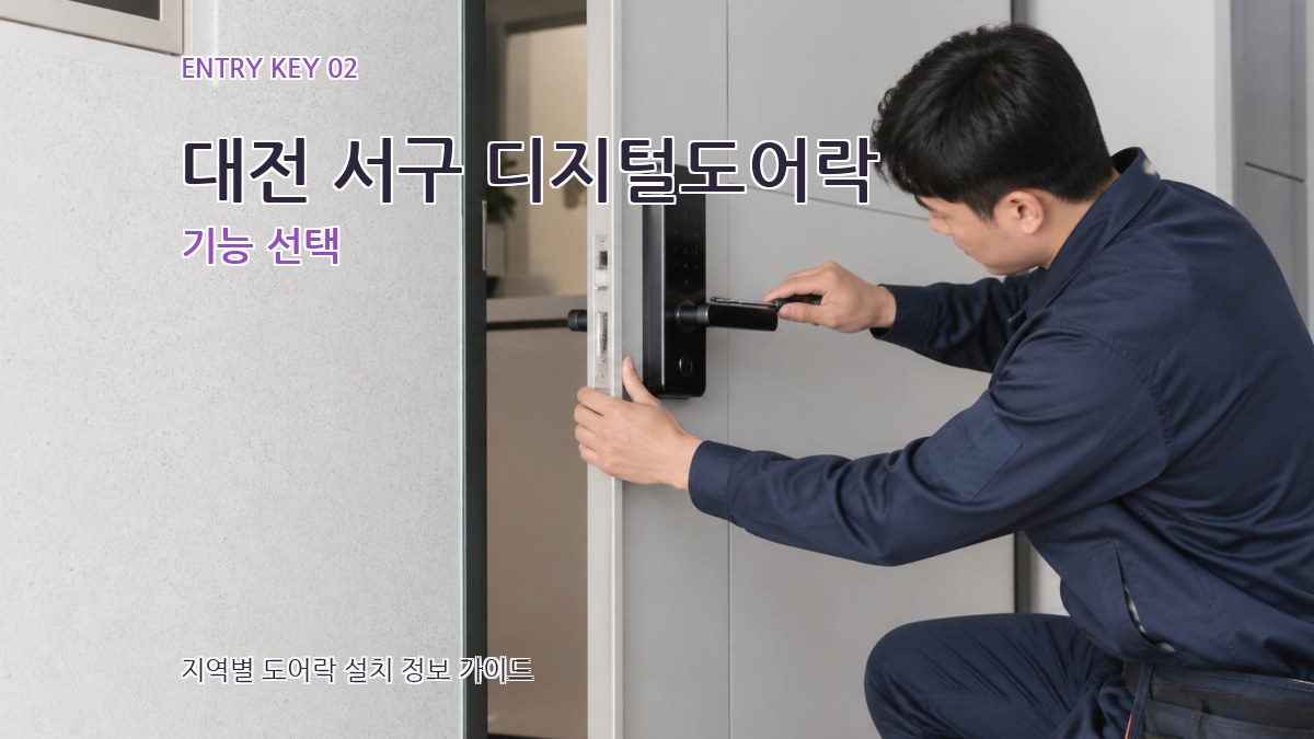 대전 서구 디지털도어락 기능 선택