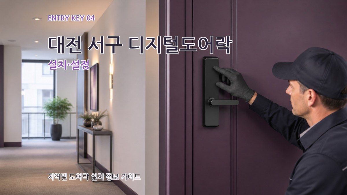 대전 서구 디지털도어락 설치·설정
