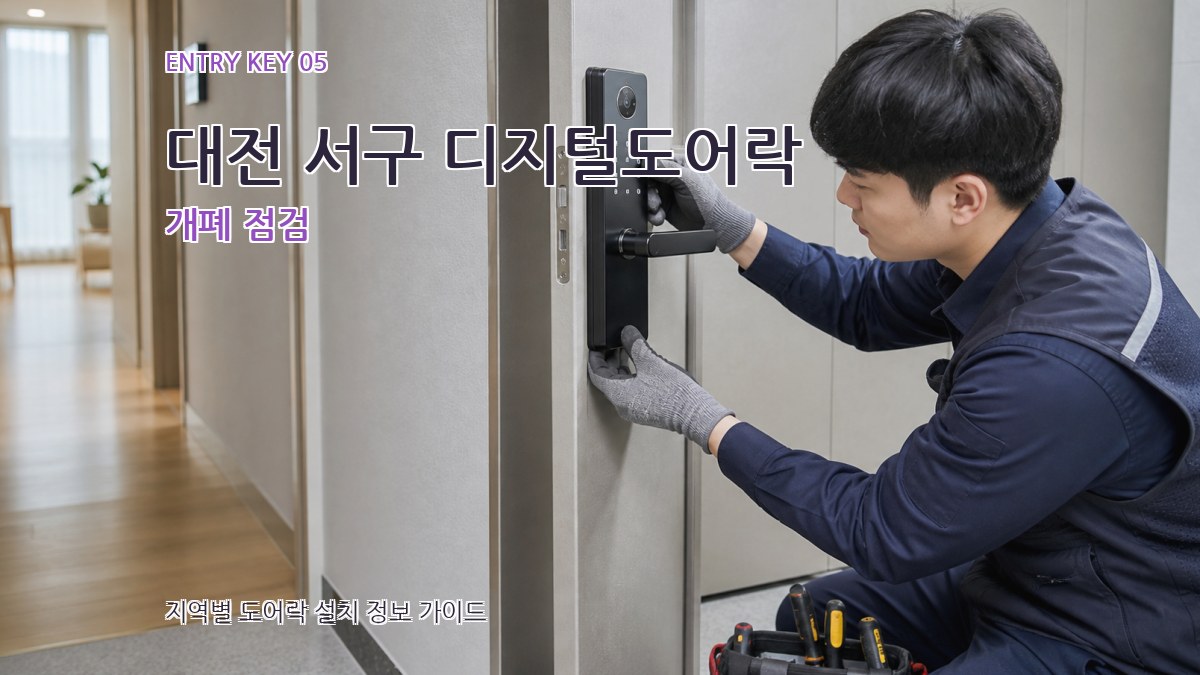 대전 서구 디지털도어락 개폐 점검