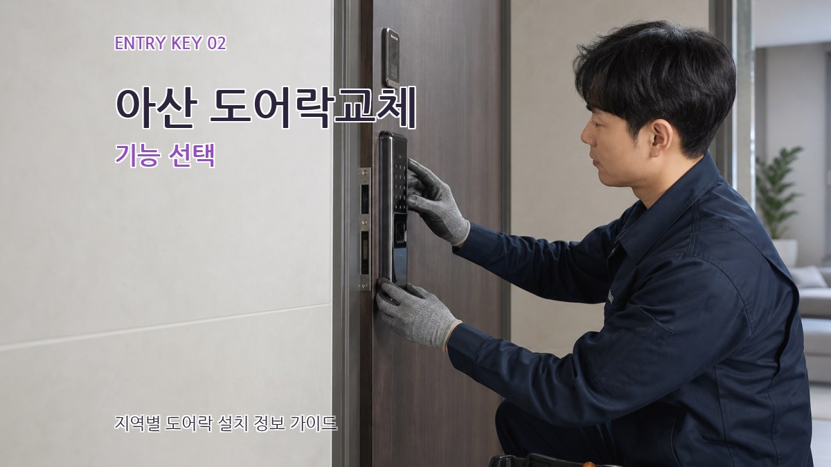 아산 도어락교체 기능 선택