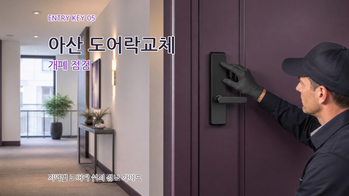 아산 도어락교체 개폐 점검