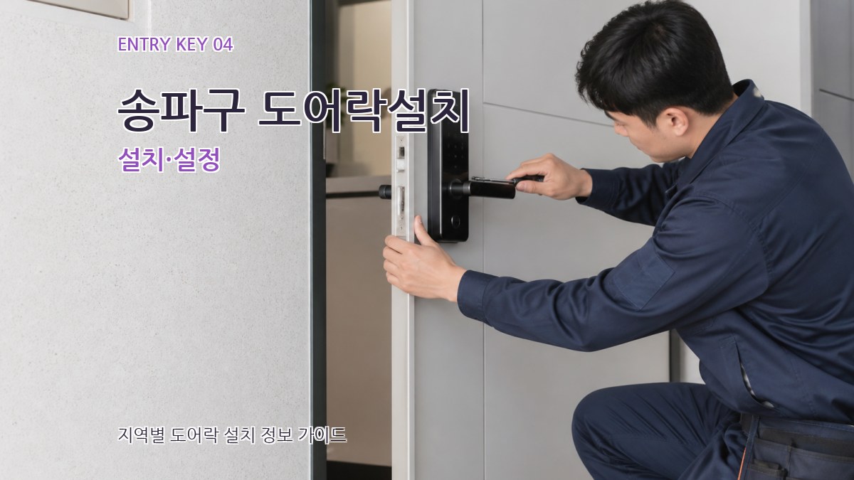 송파구 도어락설치 설치·설정