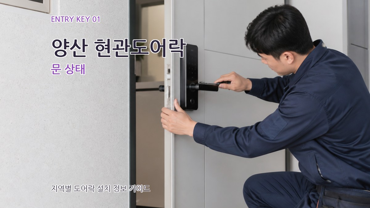 양산 현관도어락 문 상태
