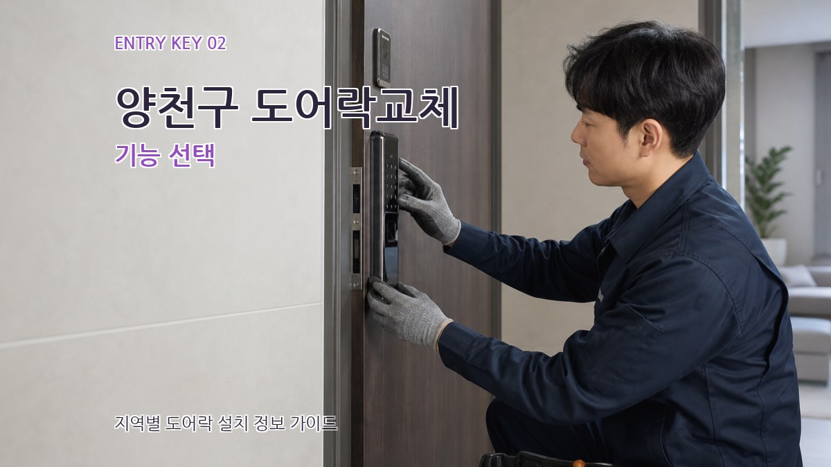 양천구 도어락교체 기능 선택