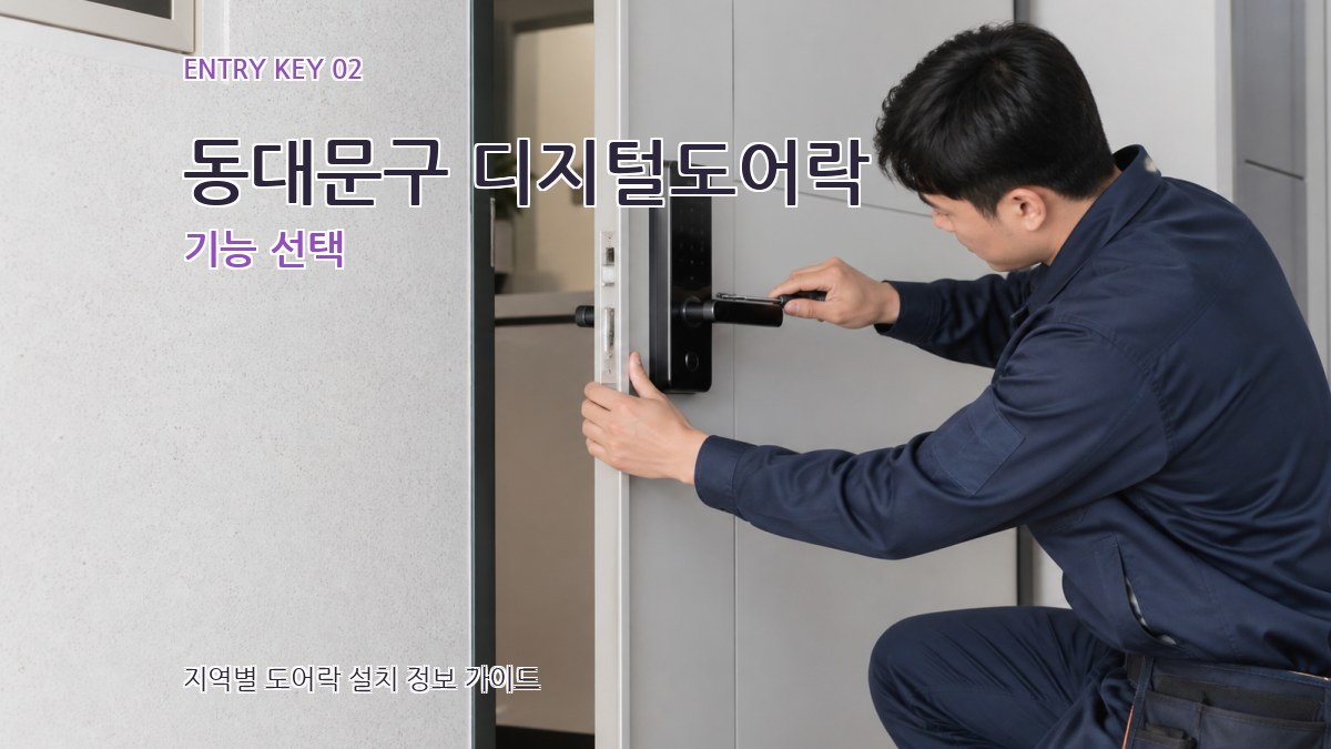 동대문구 디지털도어락 기능 선택
