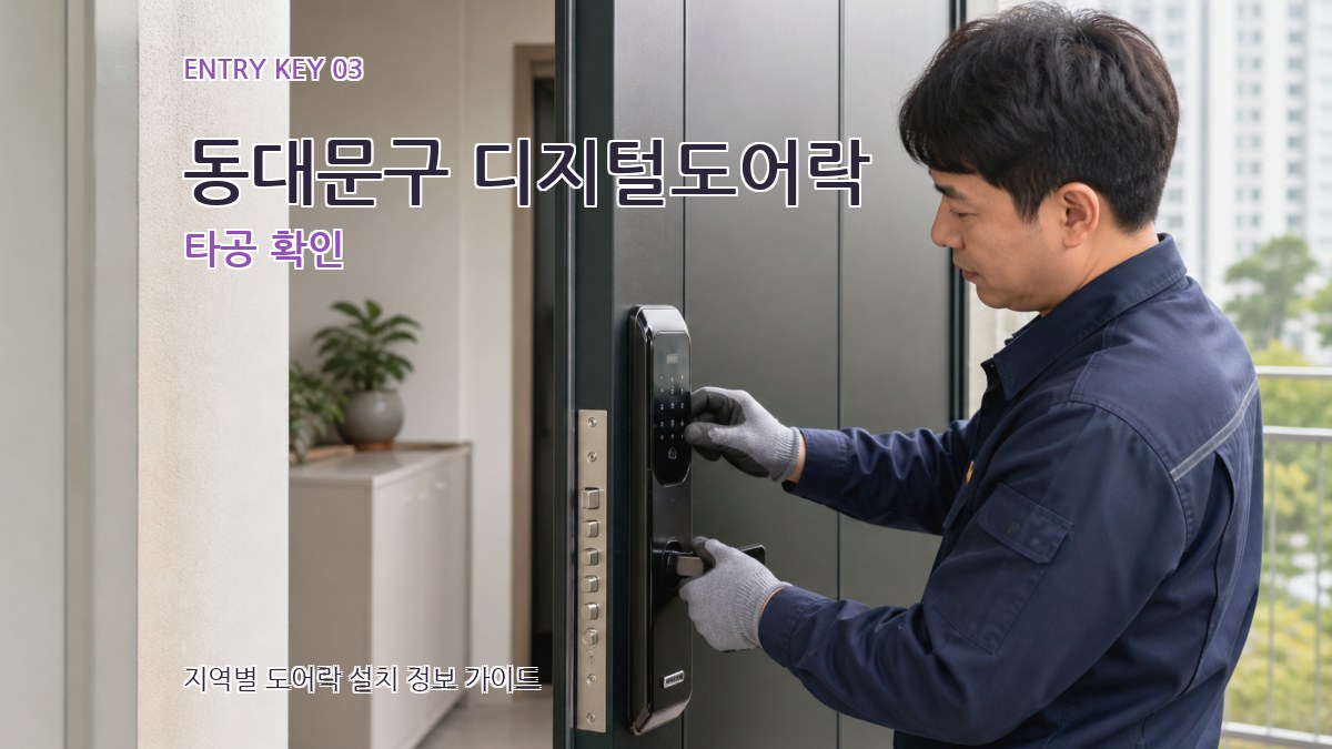 동대문구 디지털도어락 타공 확인
