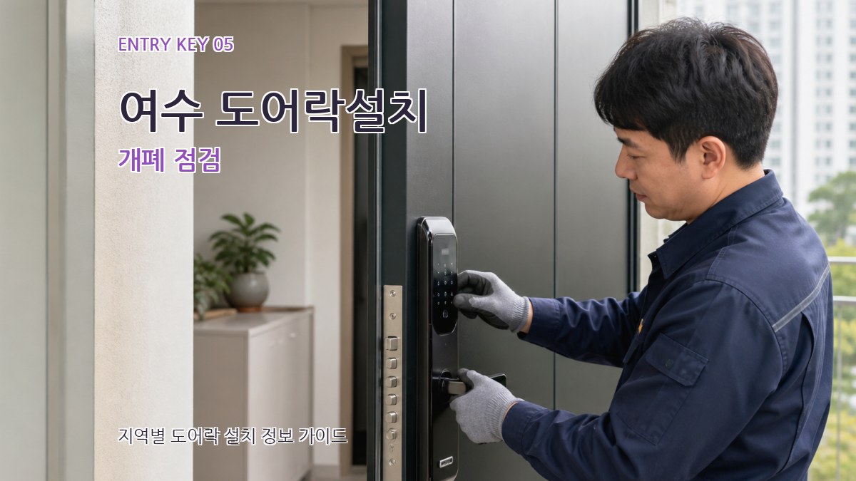 여수 도어락설치 개폐 점검