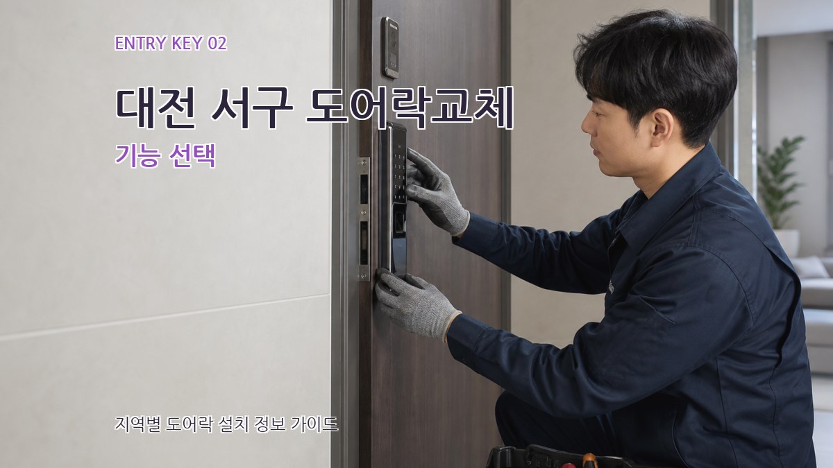 대전 서구 도어락교체 기능 선택