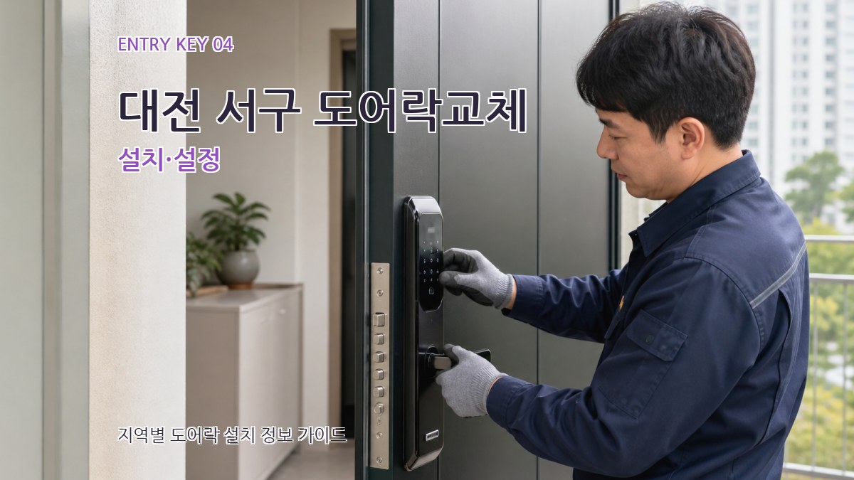 대전 서구 도어락교체 설치·설정
