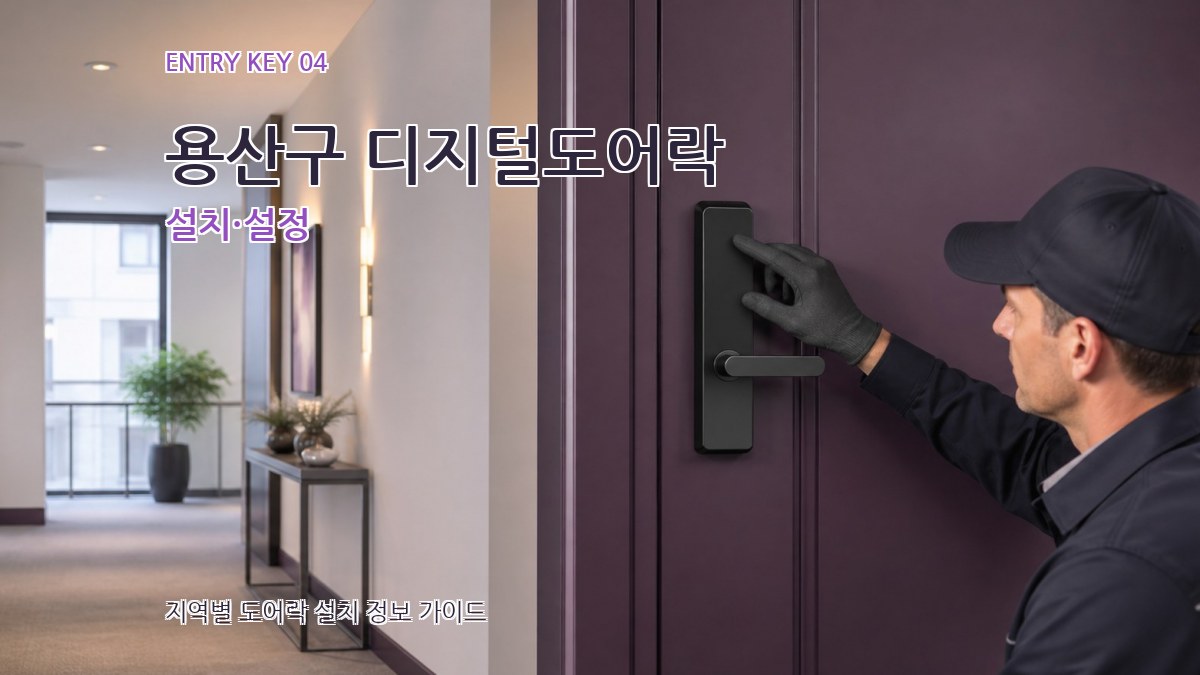 용산구 디지털도어락 설치·설정