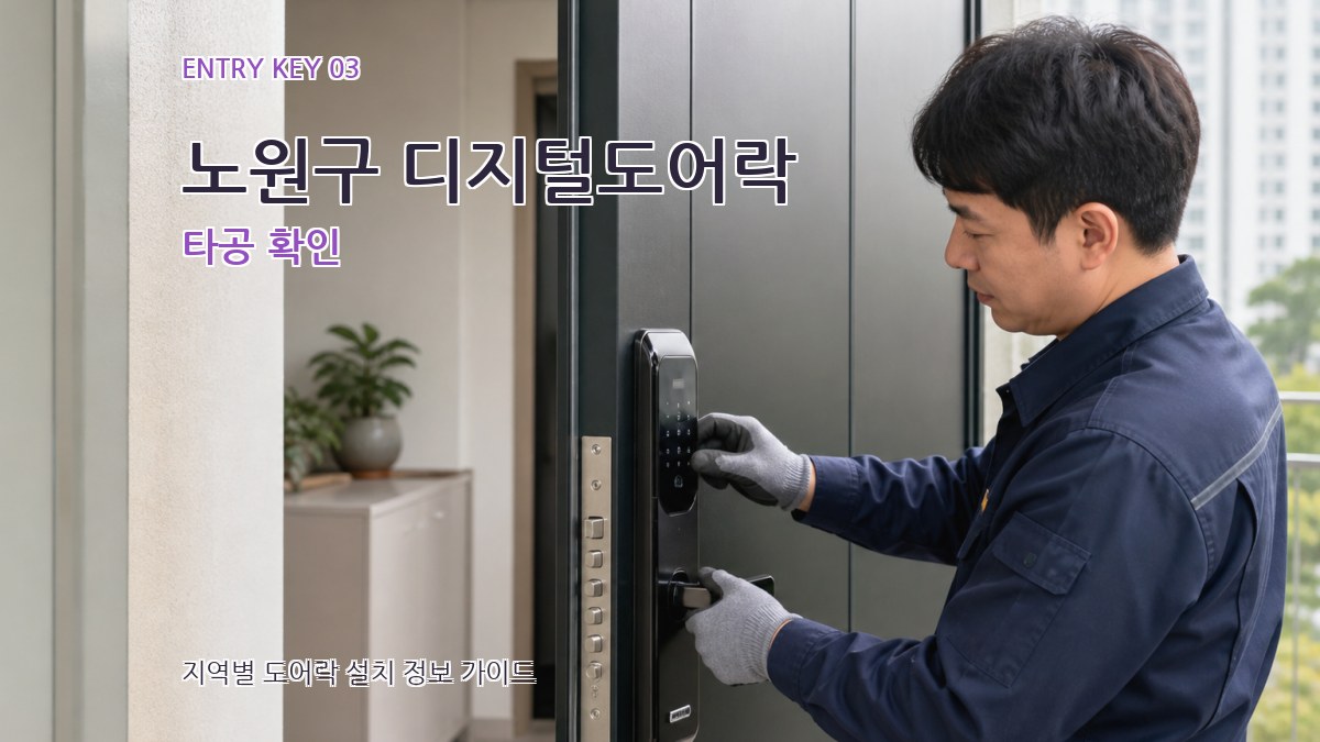 노원구 디지털도어락 타공 확인
