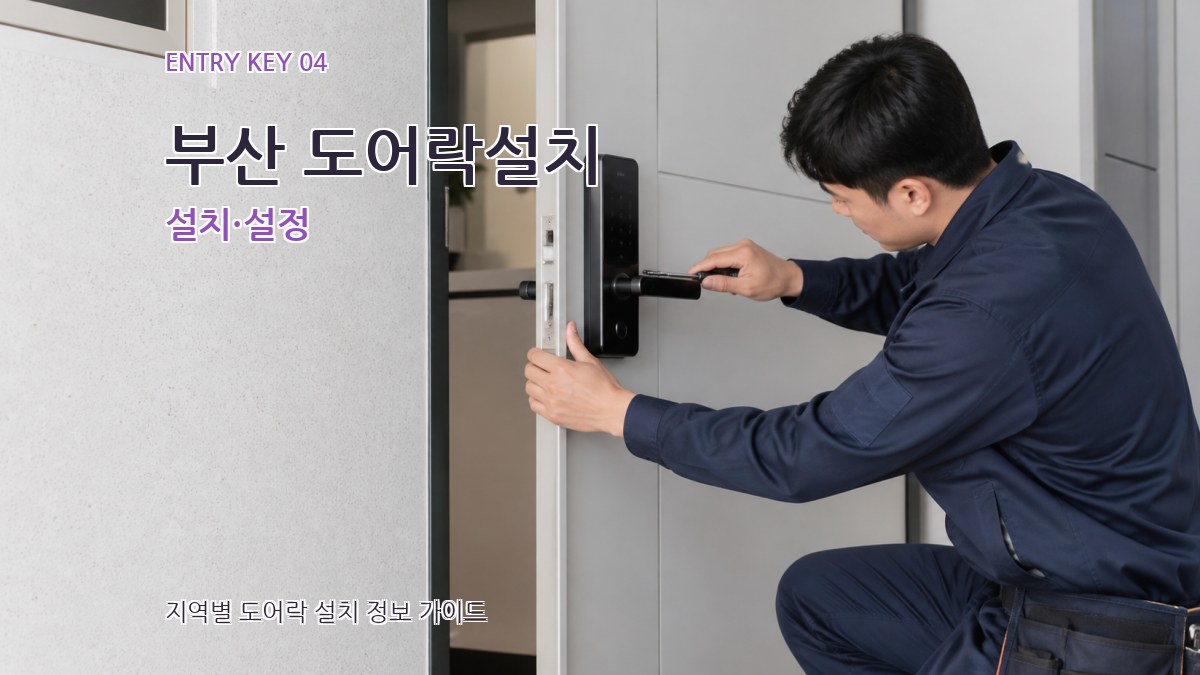 부산 도어락설치 설치·설정
