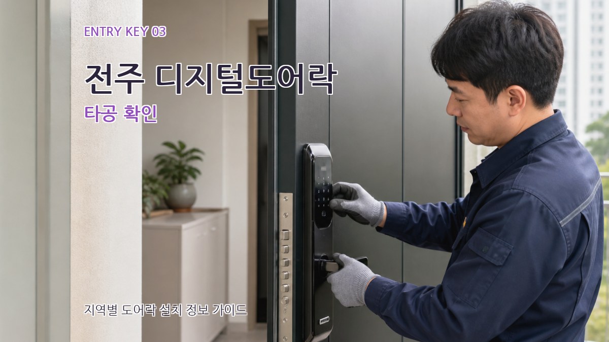 전주 디지털도어락 타공 확인