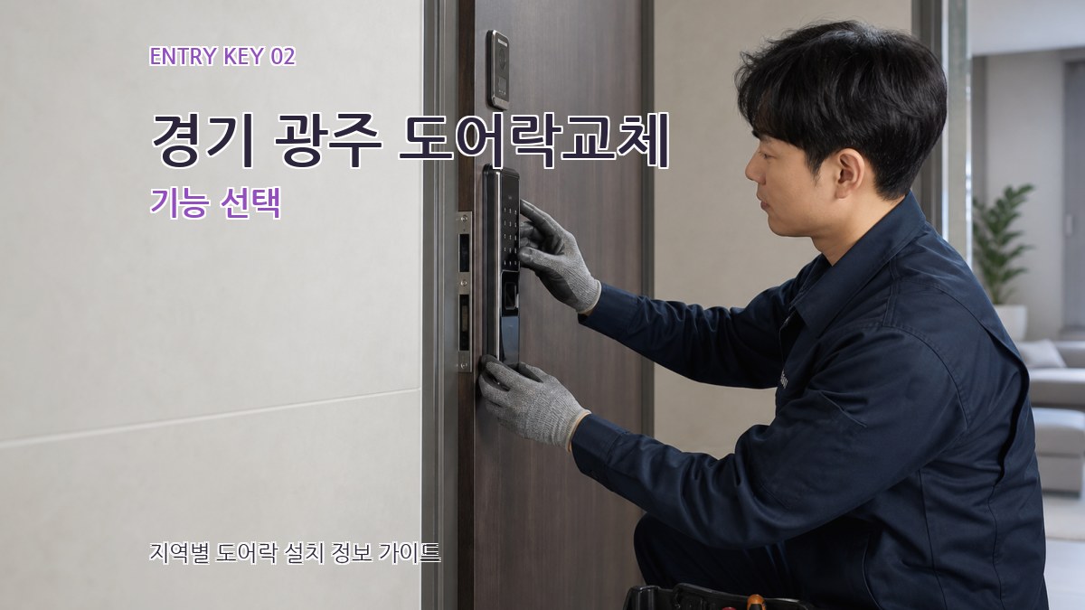 경기 광주 도어락교체 기능 선택