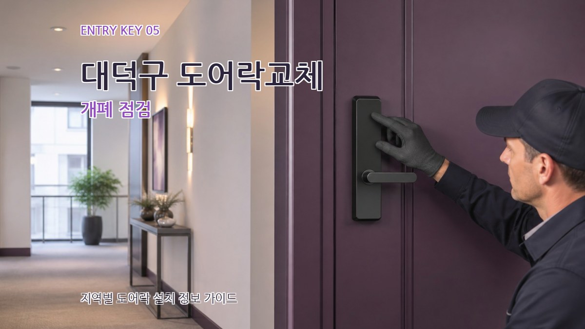 대덕구 도어락교체 개폐 점검