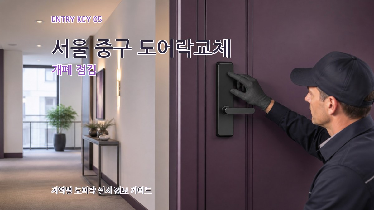 서울 중구 도어락교체 개폐 점검