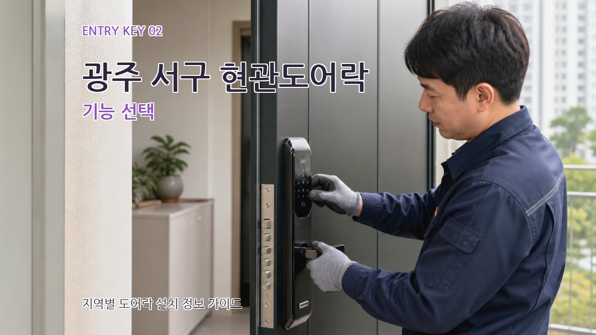 광주 서구 현관도어락 기능 선택
