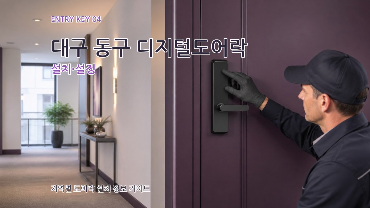 대구 동구 디지털도어락 설치·설정