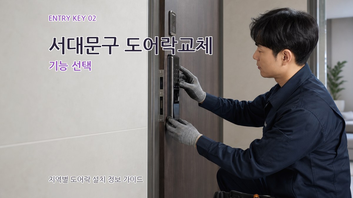 서대문구 도어락교체 기능 선택