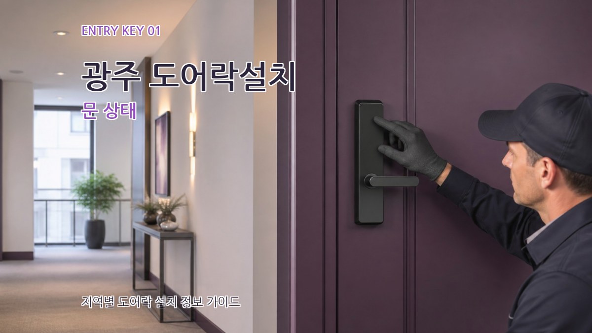 광주 도어락설치 문 상태