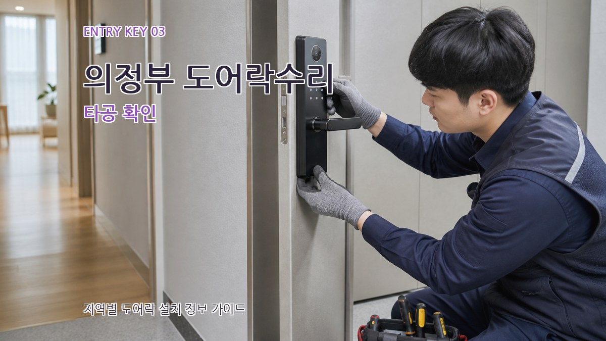 의정부 도어락수리 타공 확인