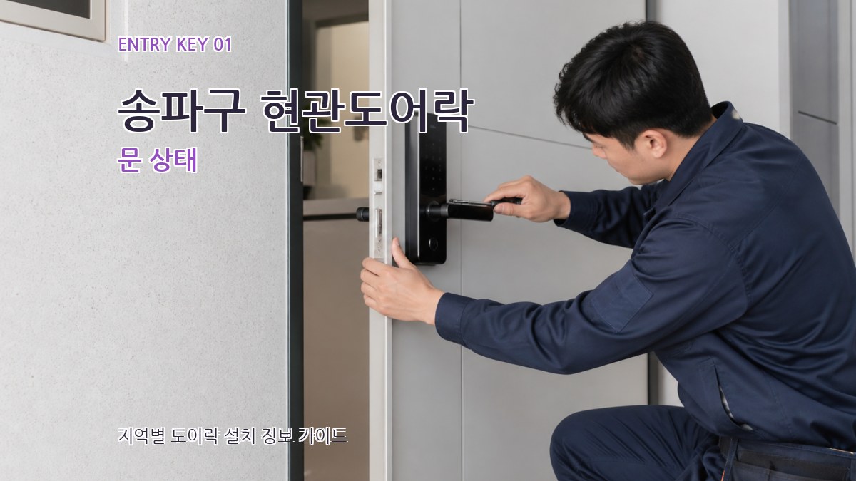 송파구 현관도어락
