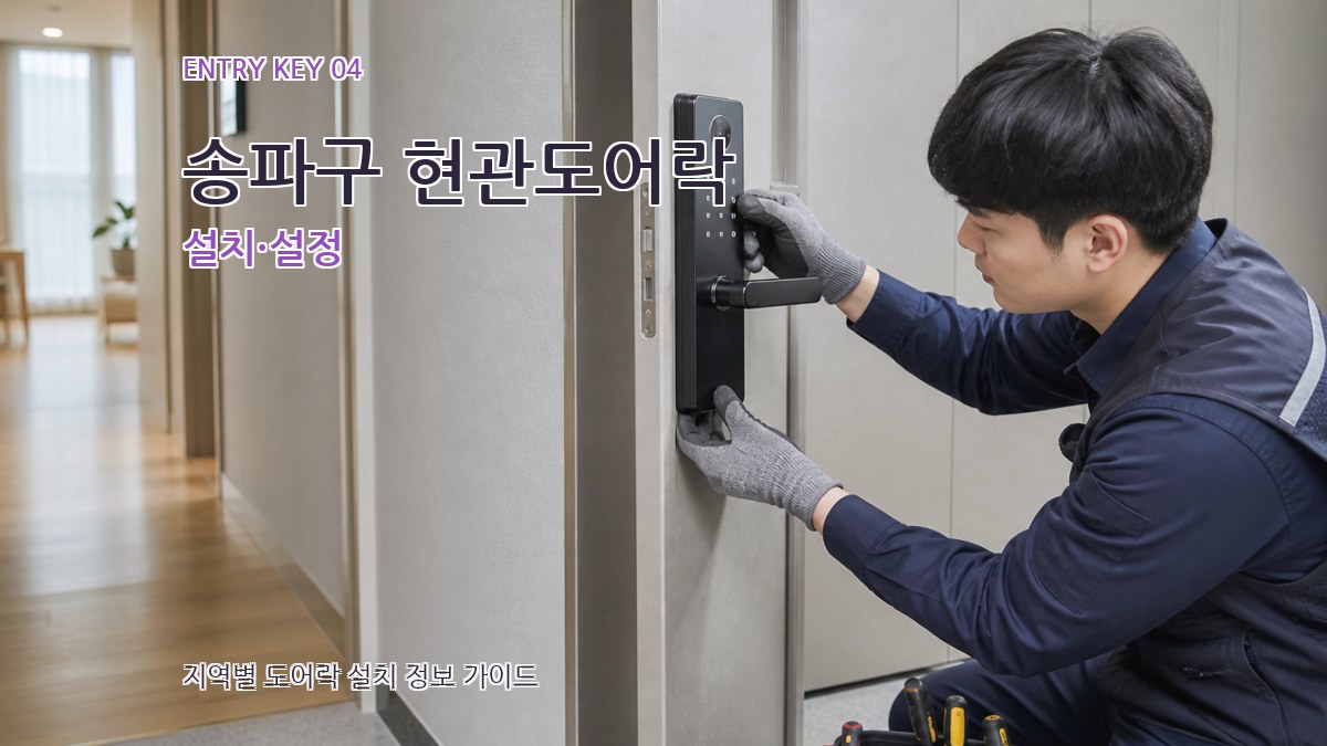송파구 현관도어락 설치·설정