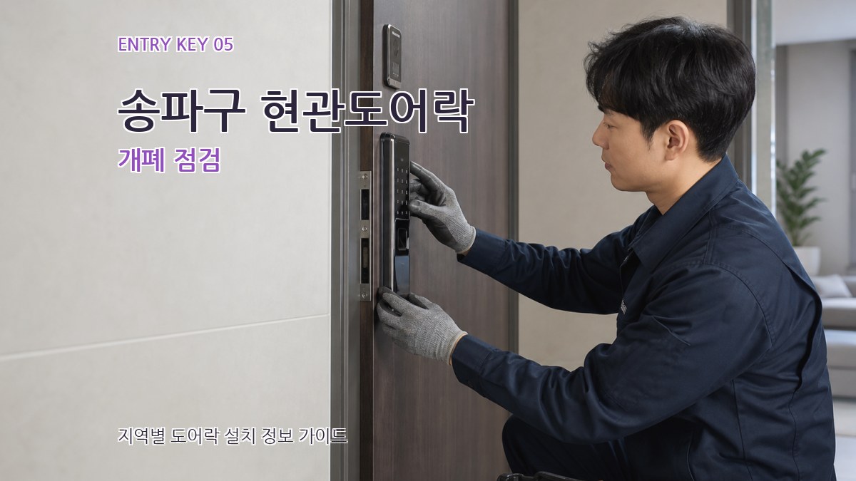 송파구 현관도어락 개폐 점검
