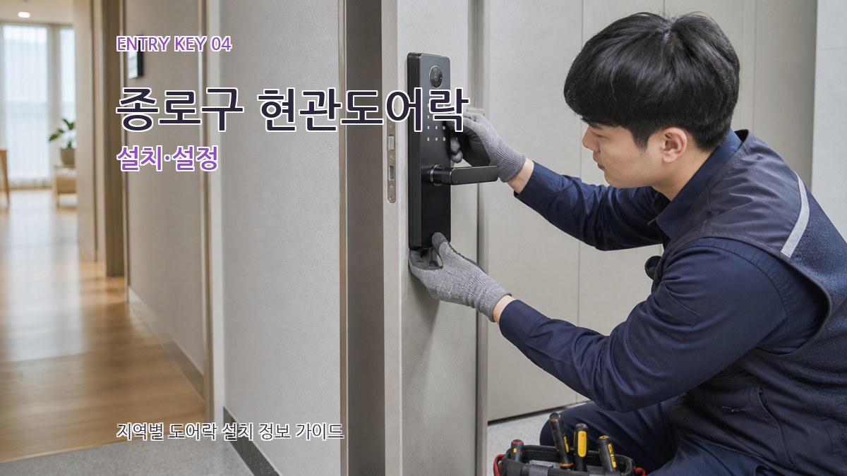 종로구 현관도어락 설치·설정