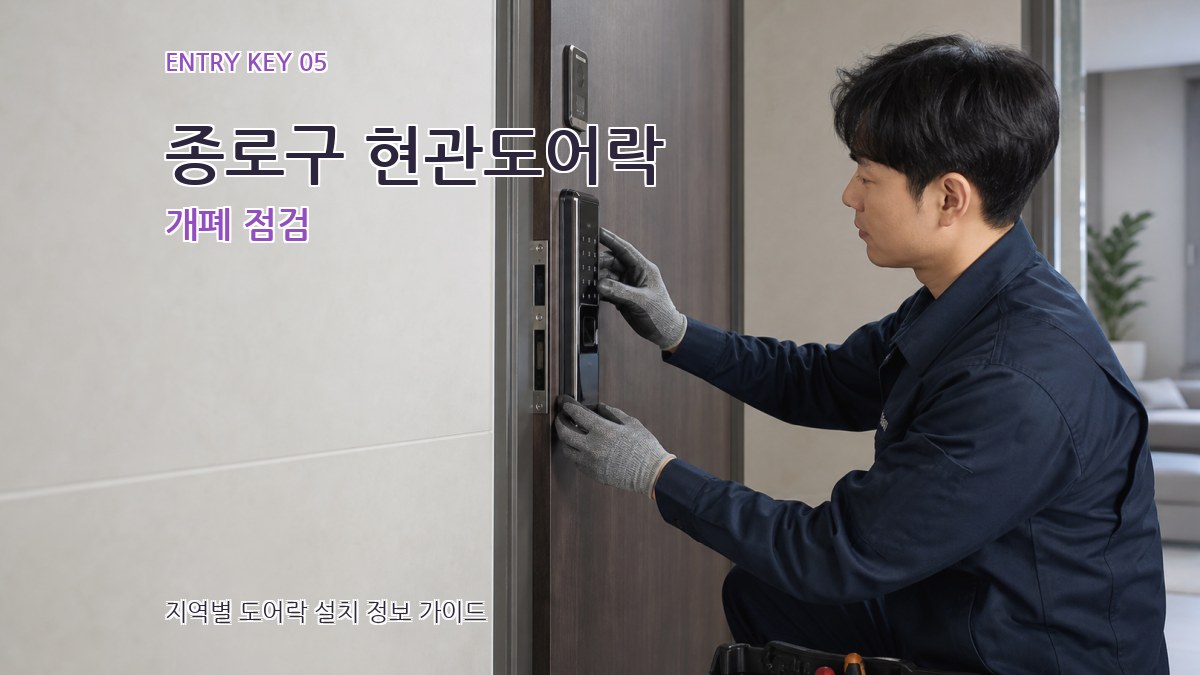 종로구 현관도어락 개폐 점검
