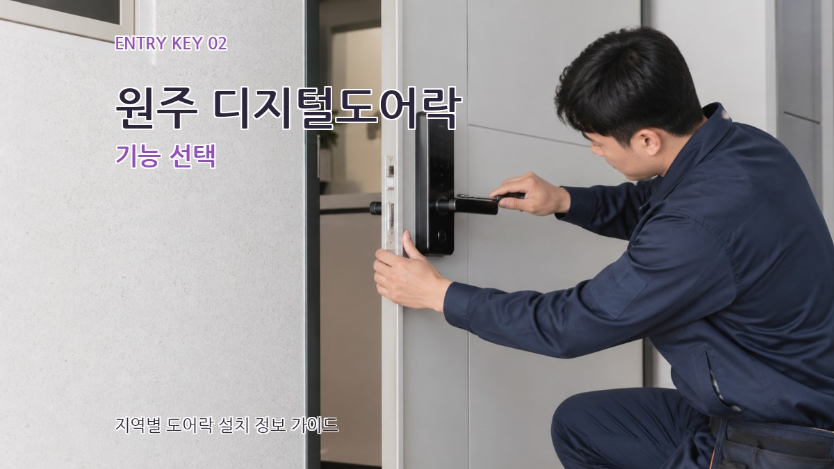 원주 디지털도어락 기능 선택