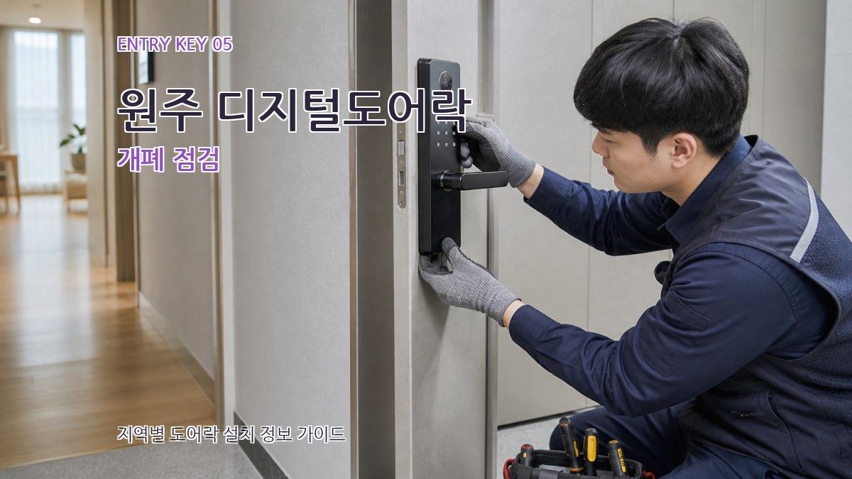 원주 디지털도어락 개폐 점검