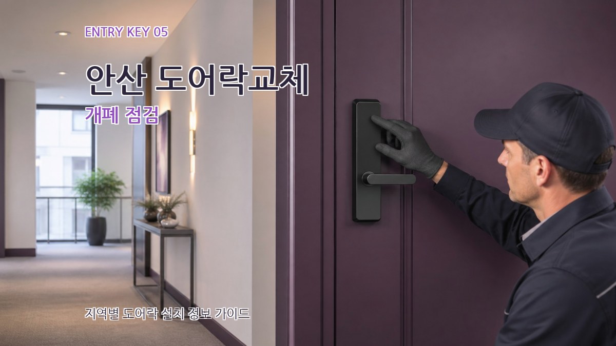 안산 도어락교체 개폐 점검