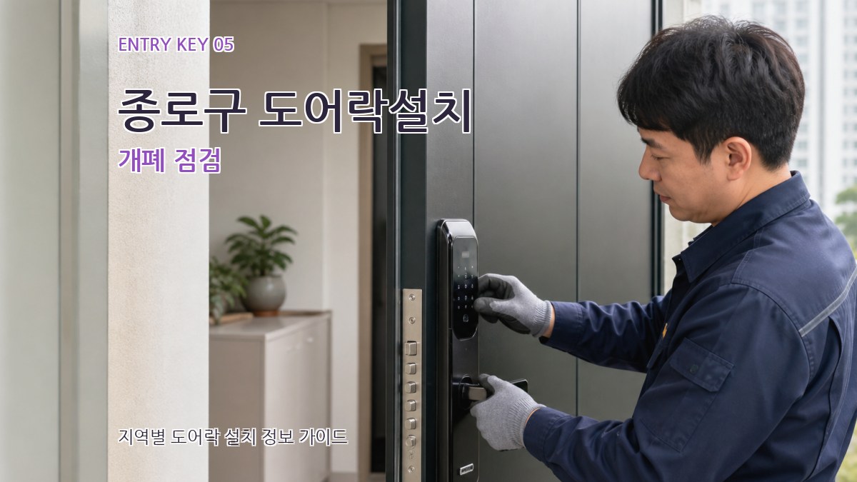 종로구 도어락설치 개폐 점검